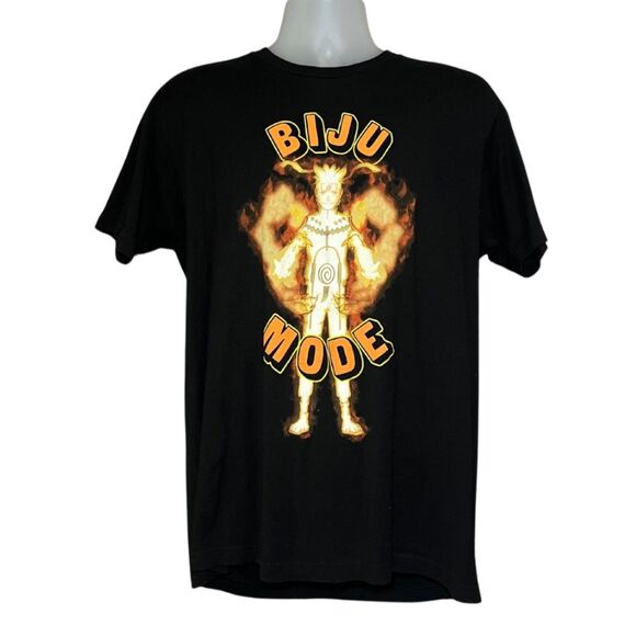 Naruto Shippuden Men's Size Large Biju Mode Hot Topic Graphic Anime Tee Black - Picture 1 of 3